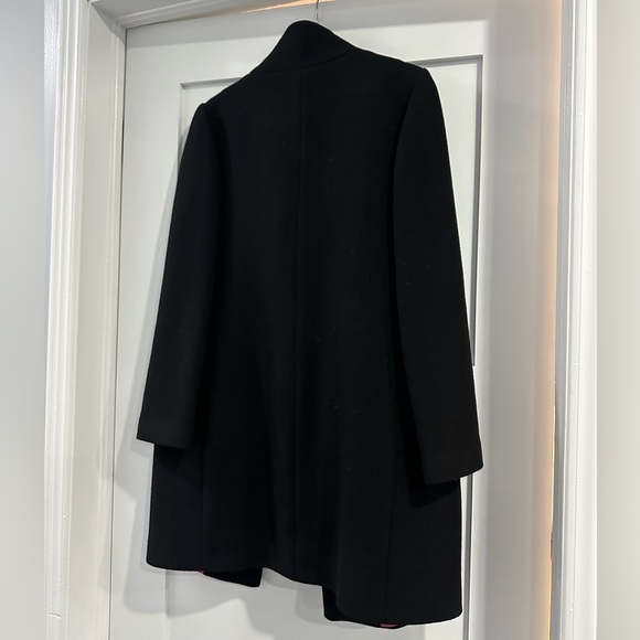 Kate Spade Black Wool Coat with Neck Bow - Picture 4 of 6
